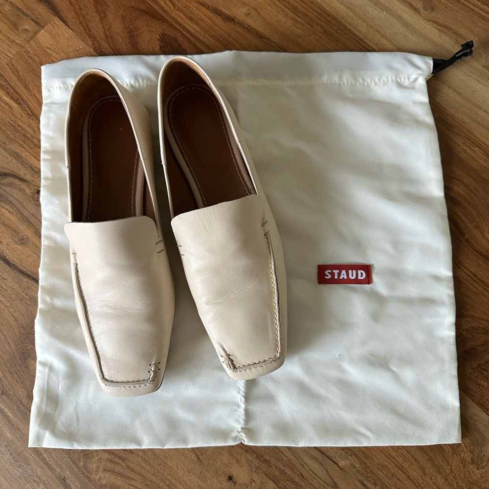 STAUD Becks Loafer in Cream - Picture 4 of 8
